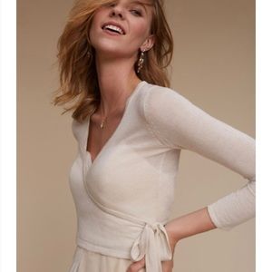BHLDN Ivy & Aster Cashmere “Angelina” wrap sweater